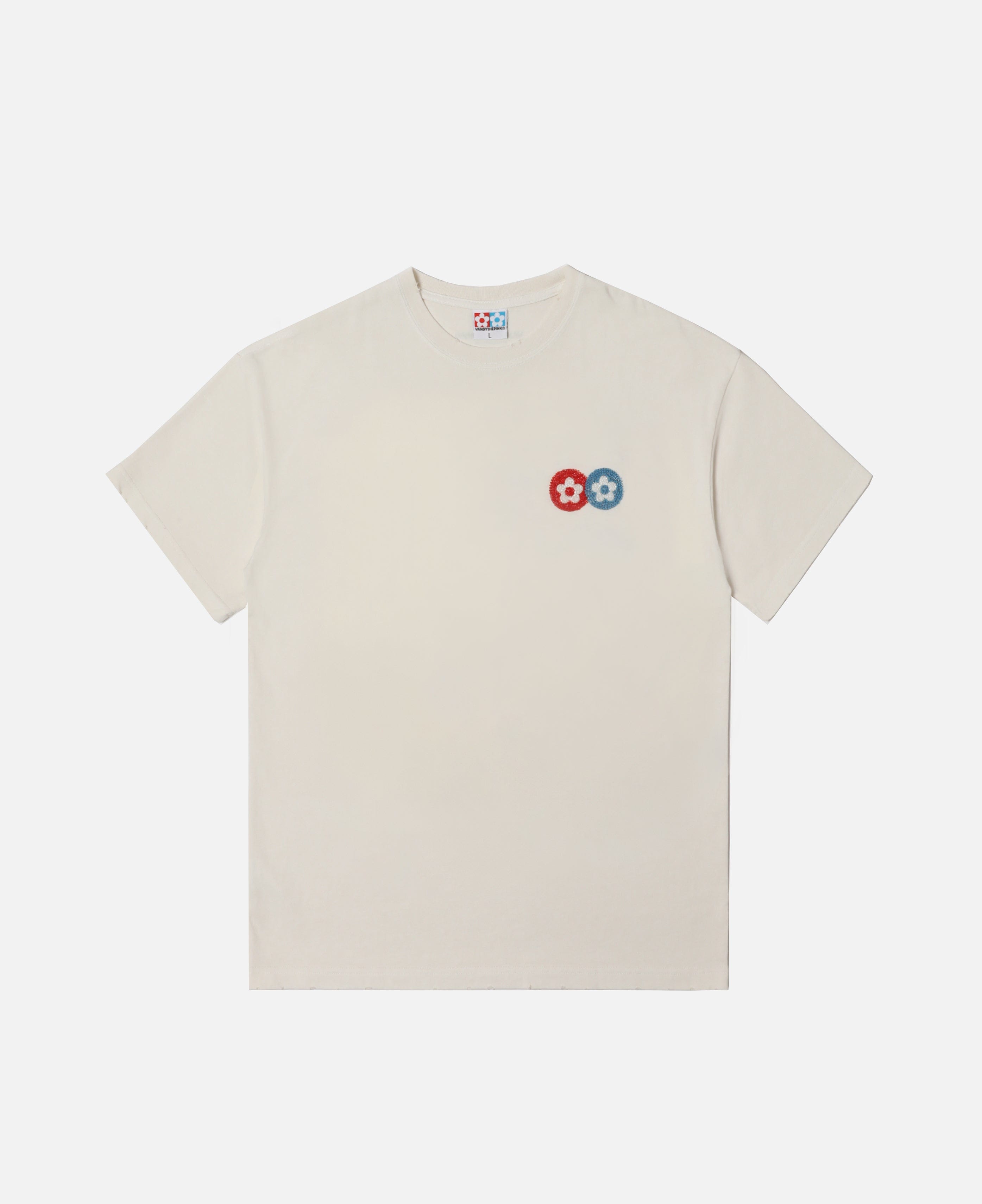 Vandy The Pink Beads Classic Flower T - Shirt (Off - White)