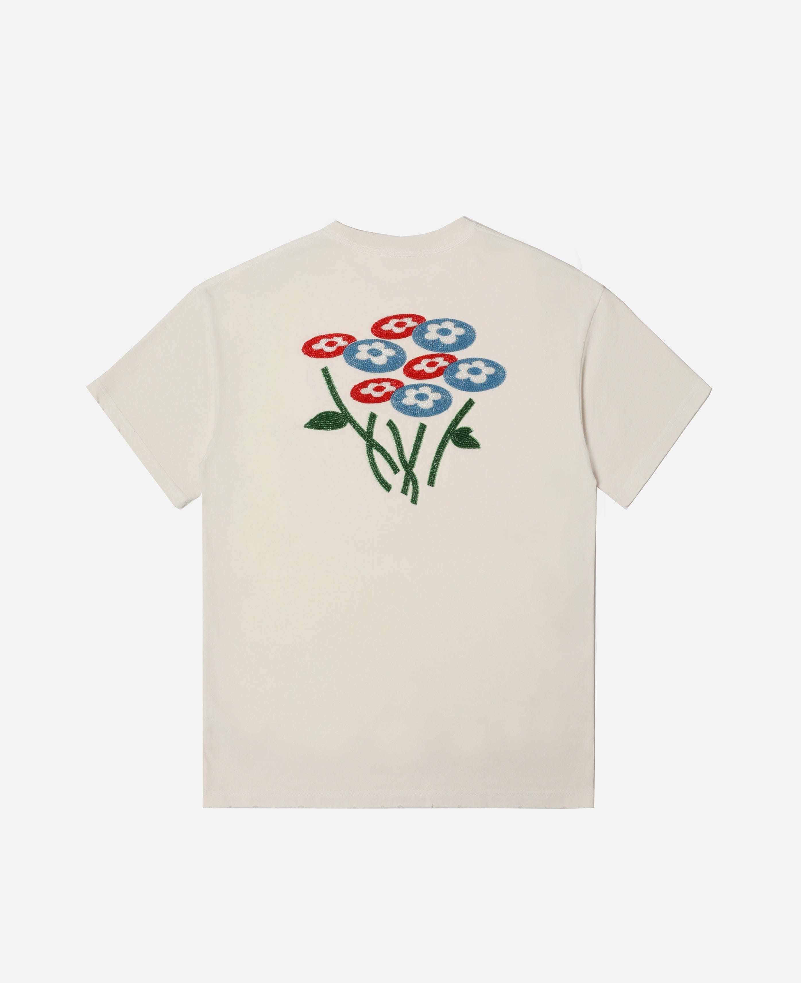 Vandy The Pink Beads Classic Flower T - Shirt (Off - White)