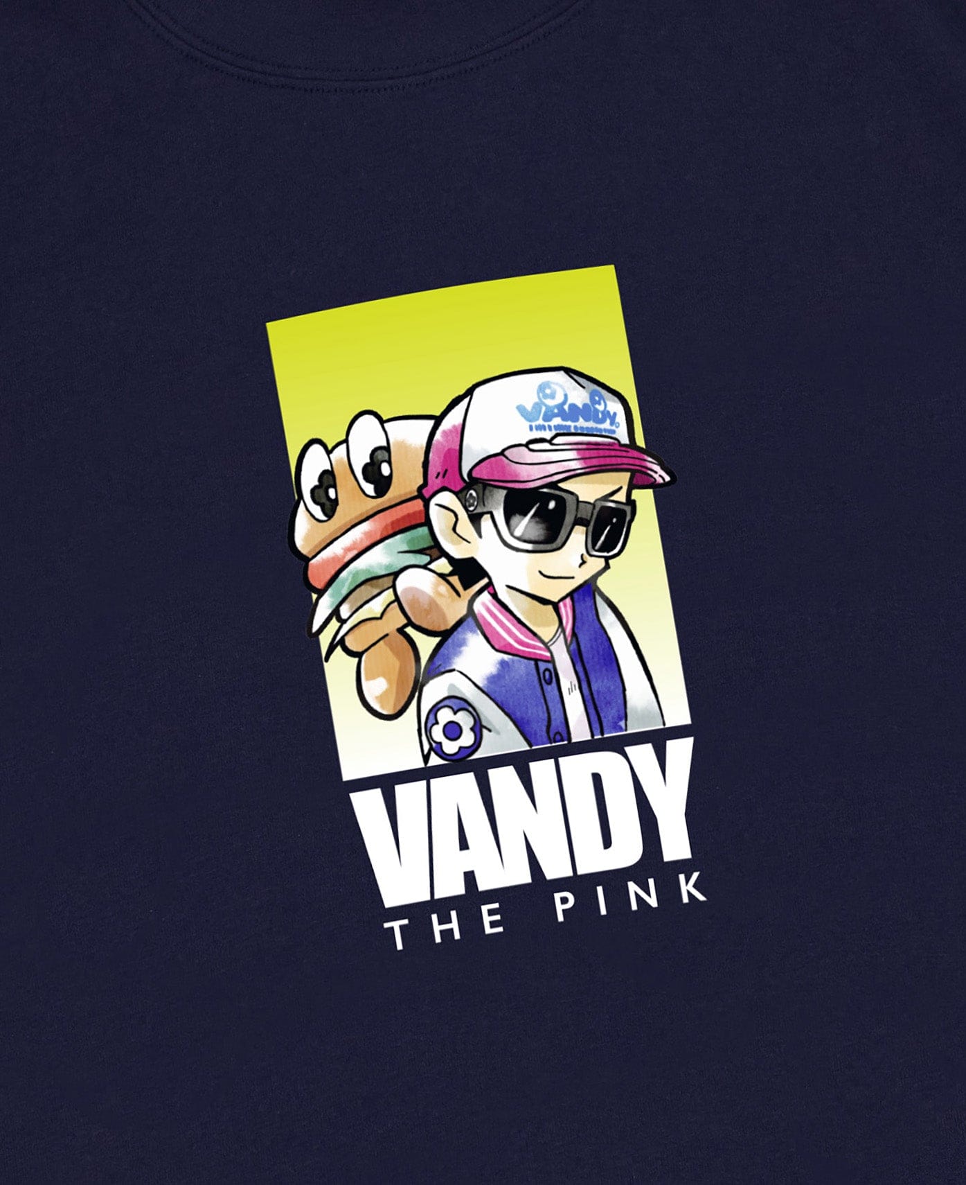 Vandy The Pink Anime Air Balloon T - Shirt (Navy)