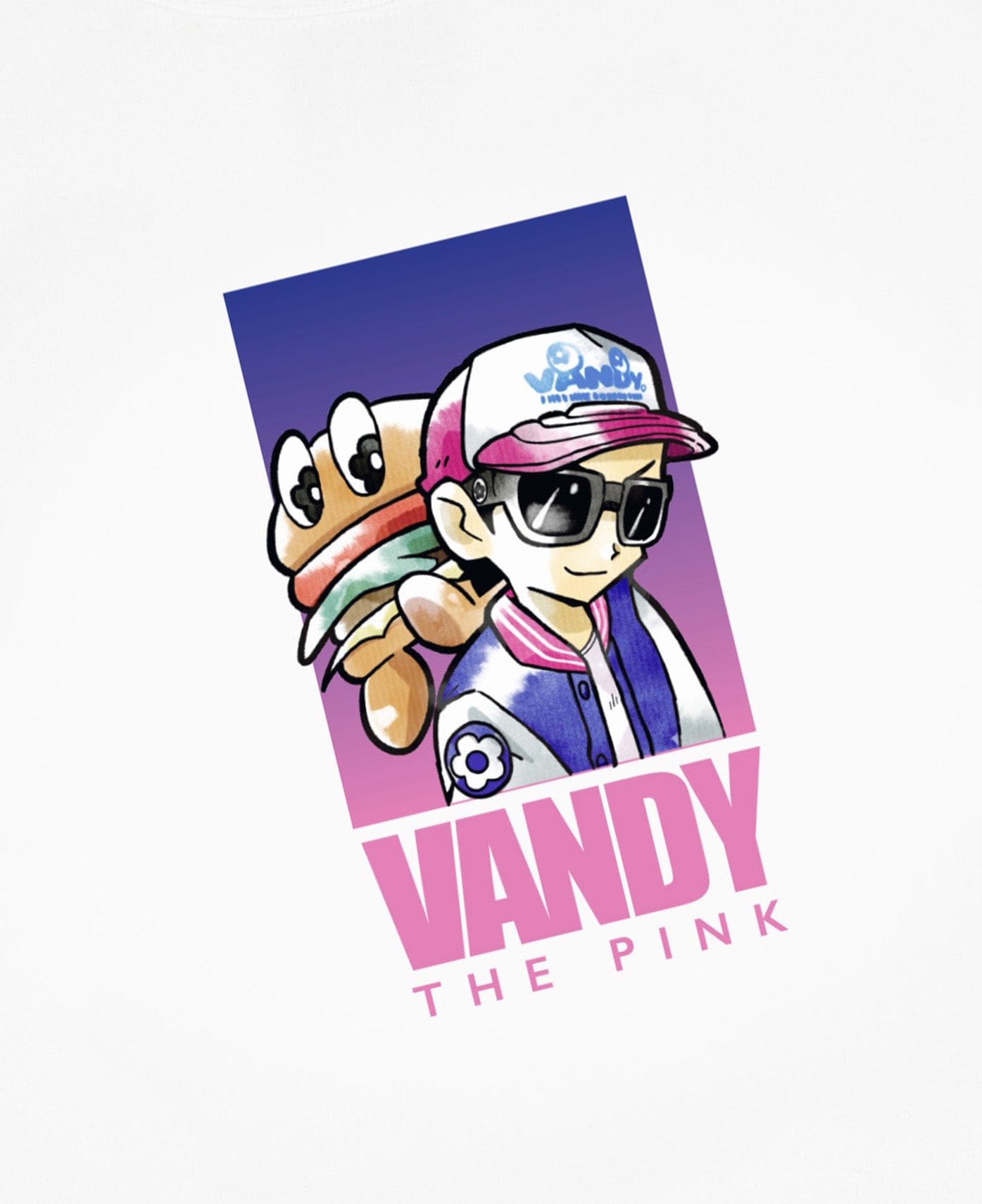 Vandy The Pink Anime Air Balloon T - Shirt (White)