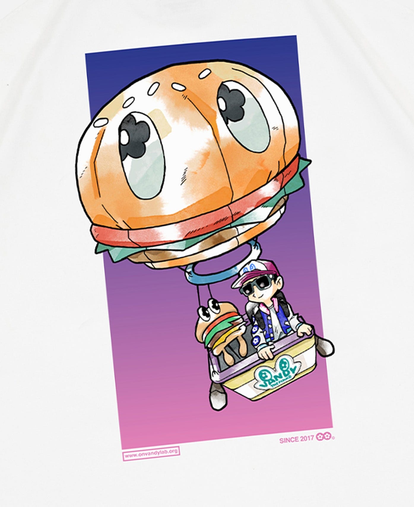 Vandy The Pink Anime Air Balloon T - Shirt (White)