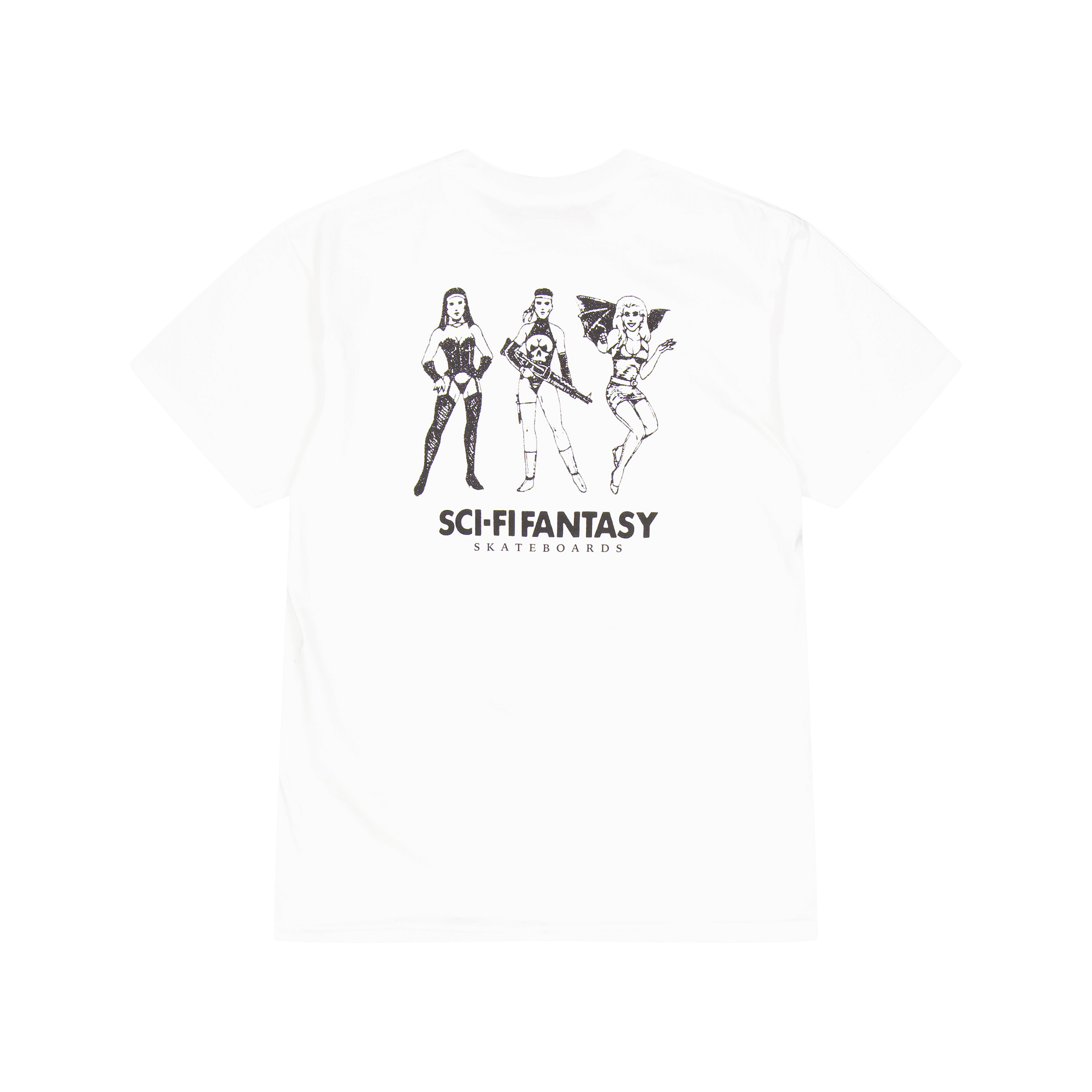 Sci-Fi Fantasy Macho Girls T - shirt White