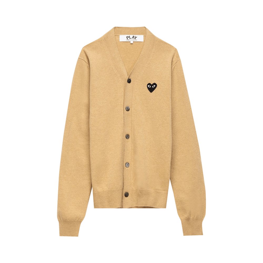 Comme des Garçons PLAY V-Neck Cardigan Beige