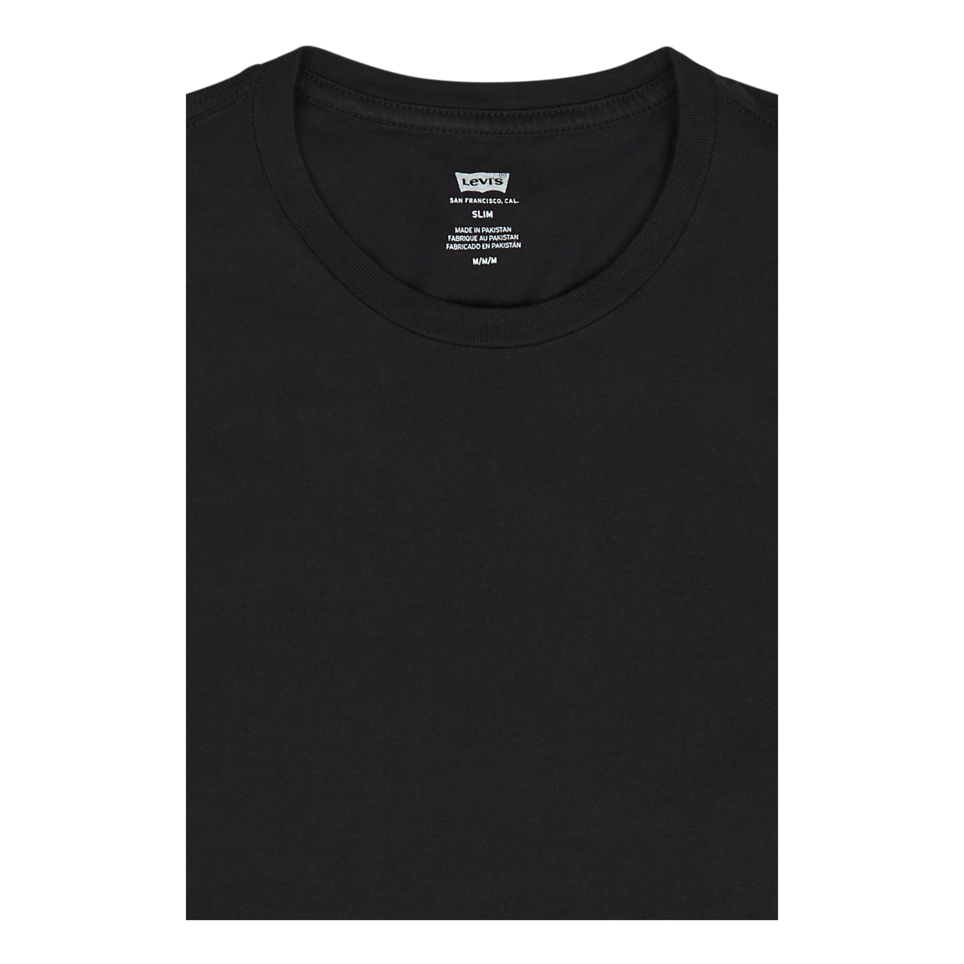 Levi's Redtab Slim 2pk Crewneck 1 Two - pack T-Shirt Black + Black