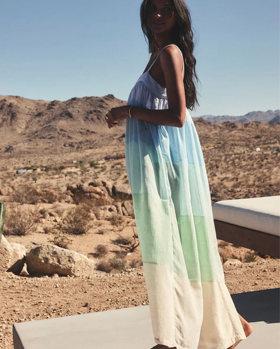 Lemlem#1 Eda Slip Long Dress Nefas Mint