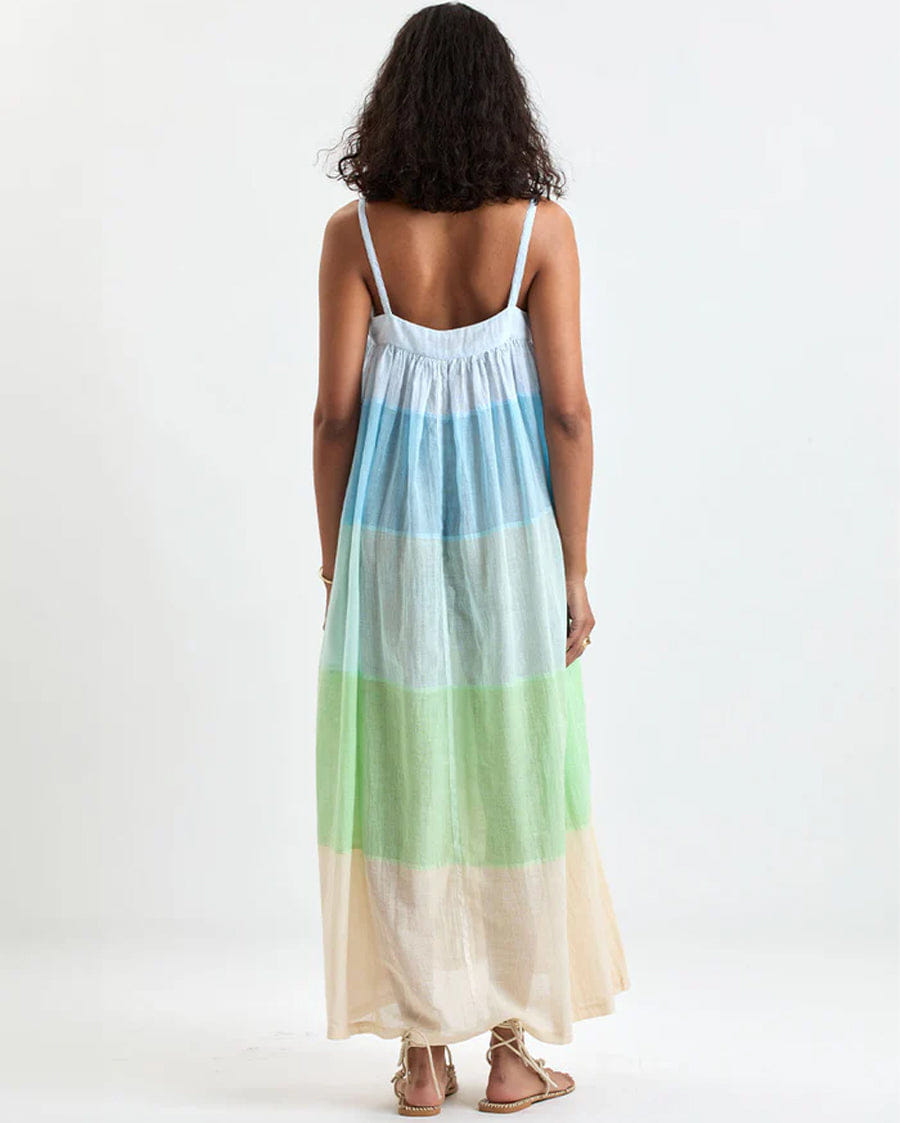 Lemlem#1 Eda Slip Long Dress Nefas Mint