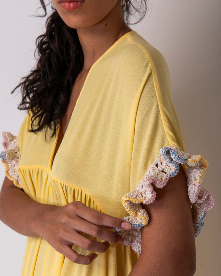 Catarina Mina-C Tunic Sacada Maxi Dress - Yellow