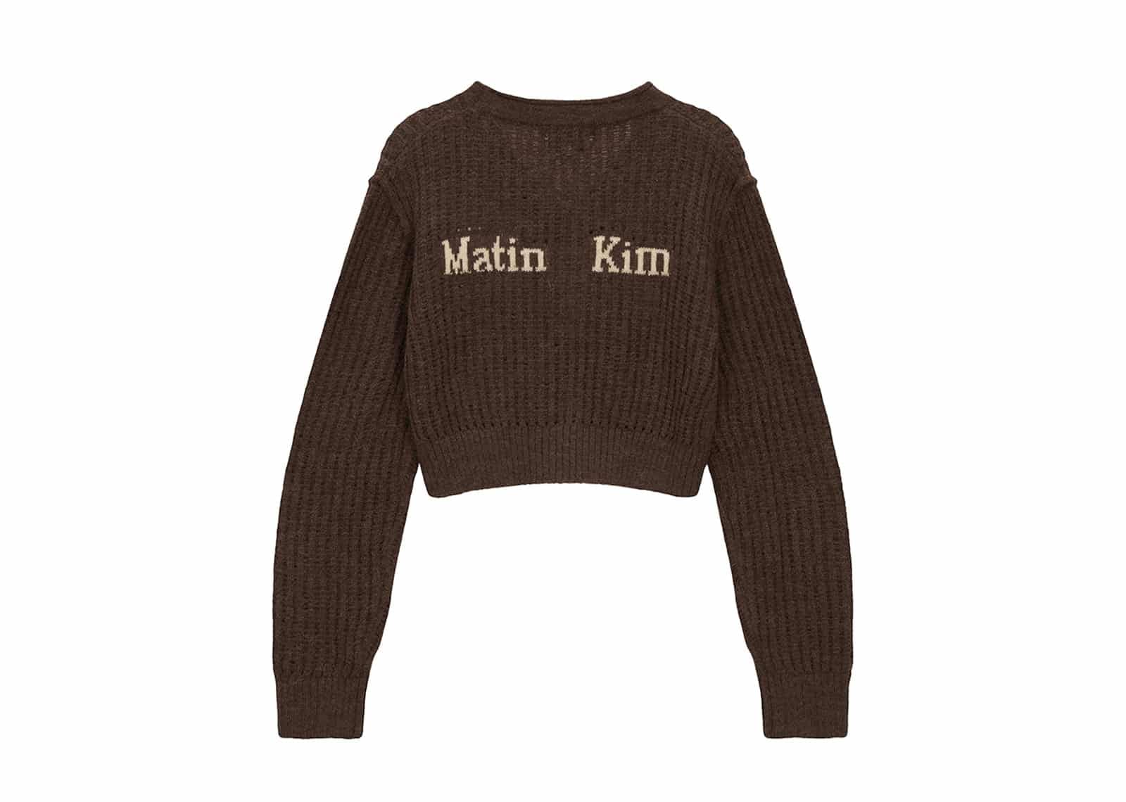 Matin Kim Hairy Crochet Crop Cardigan Brown (W) CD036