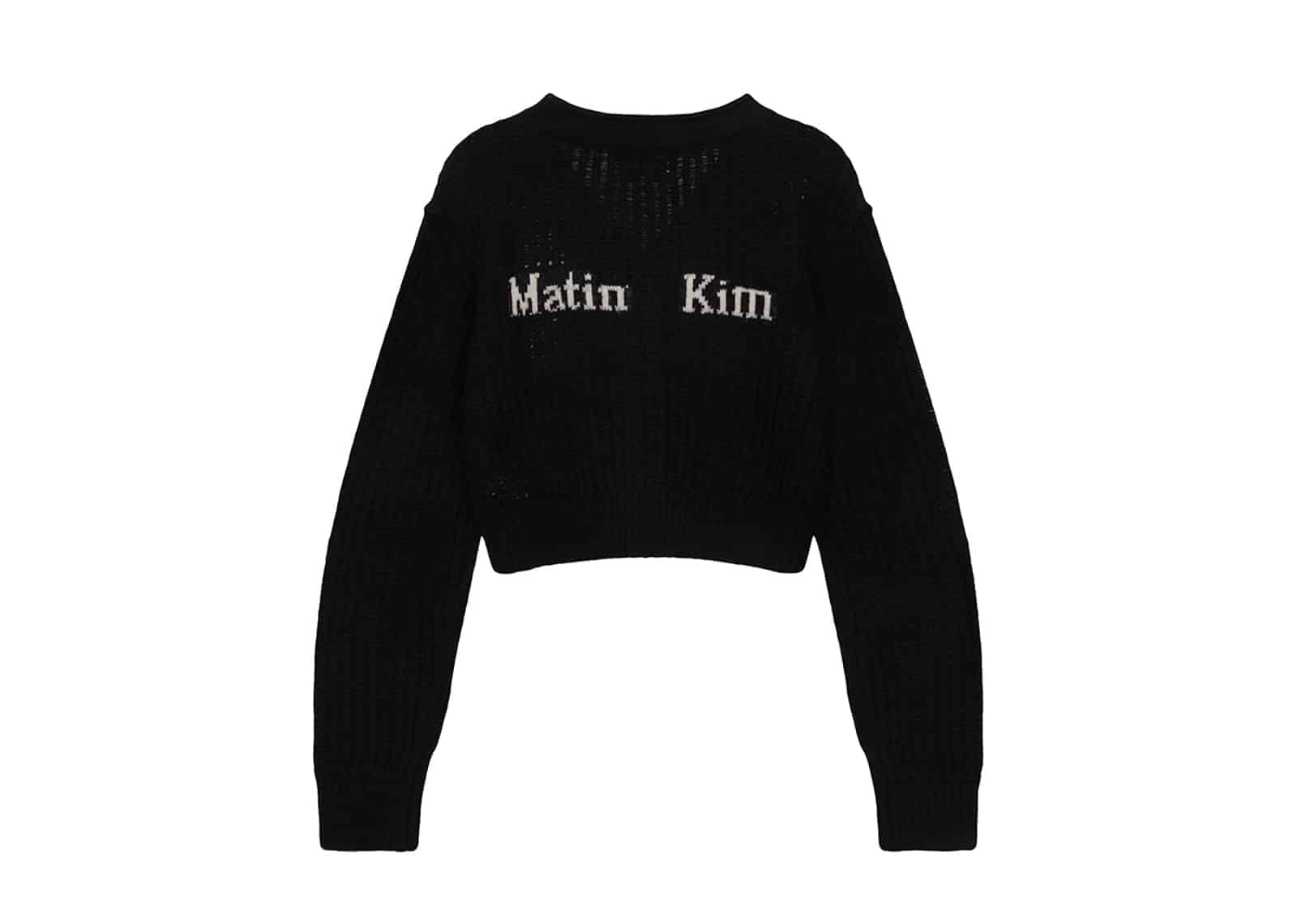 Matin Kim Hairy Crochet Crop Cardigan Black (W) CD036