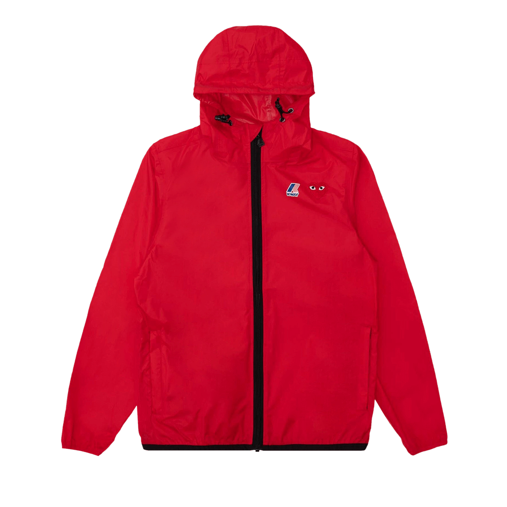 Comme des Garçons PLAY x K-Way Hoodie Full Zip Red