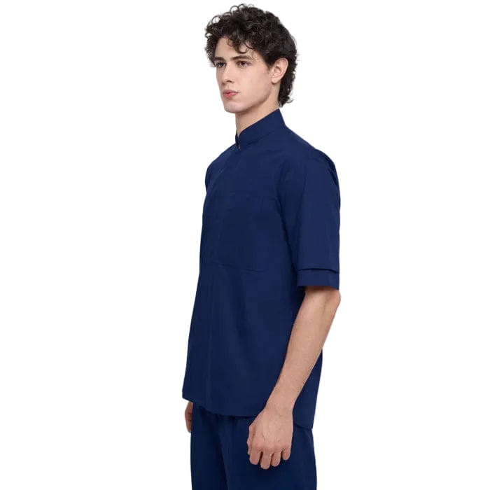 TEMMA Prasetio NURAN SHORT SLEEVES SHIRT NAVY BLUE