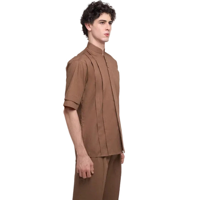 TEMMA Prasetio NURAN SHORT SLEEVES SHIRT BROWN