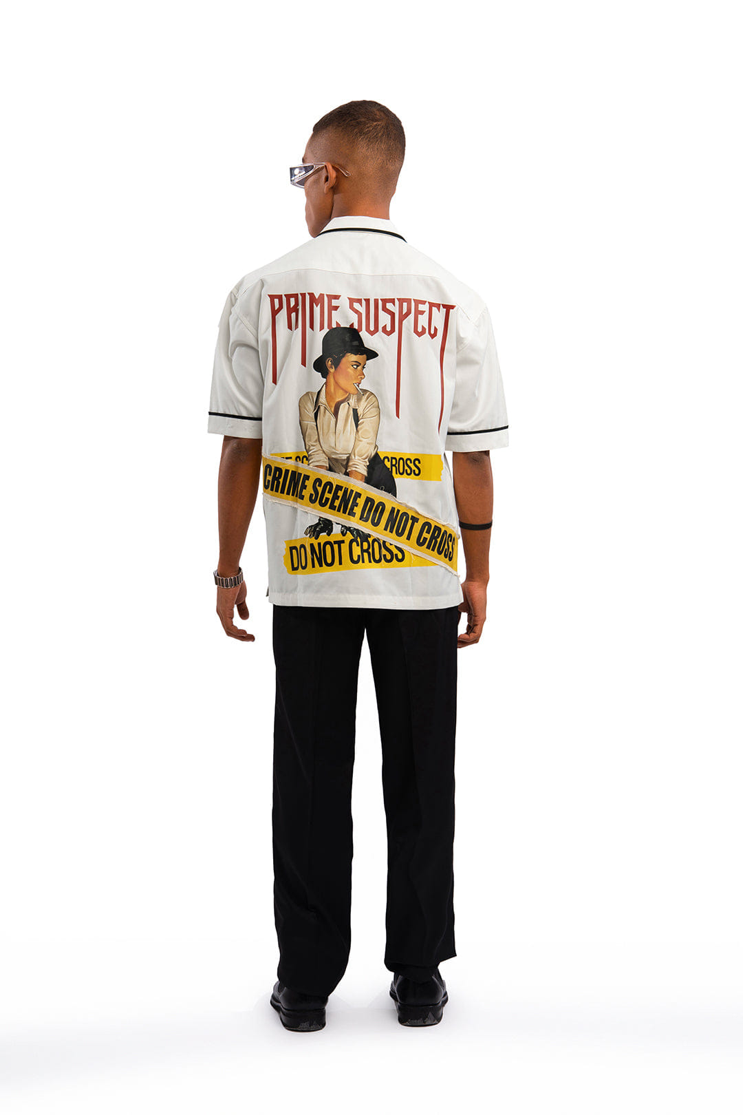 Recnstrct Prime Suspect shirt - Pearl white