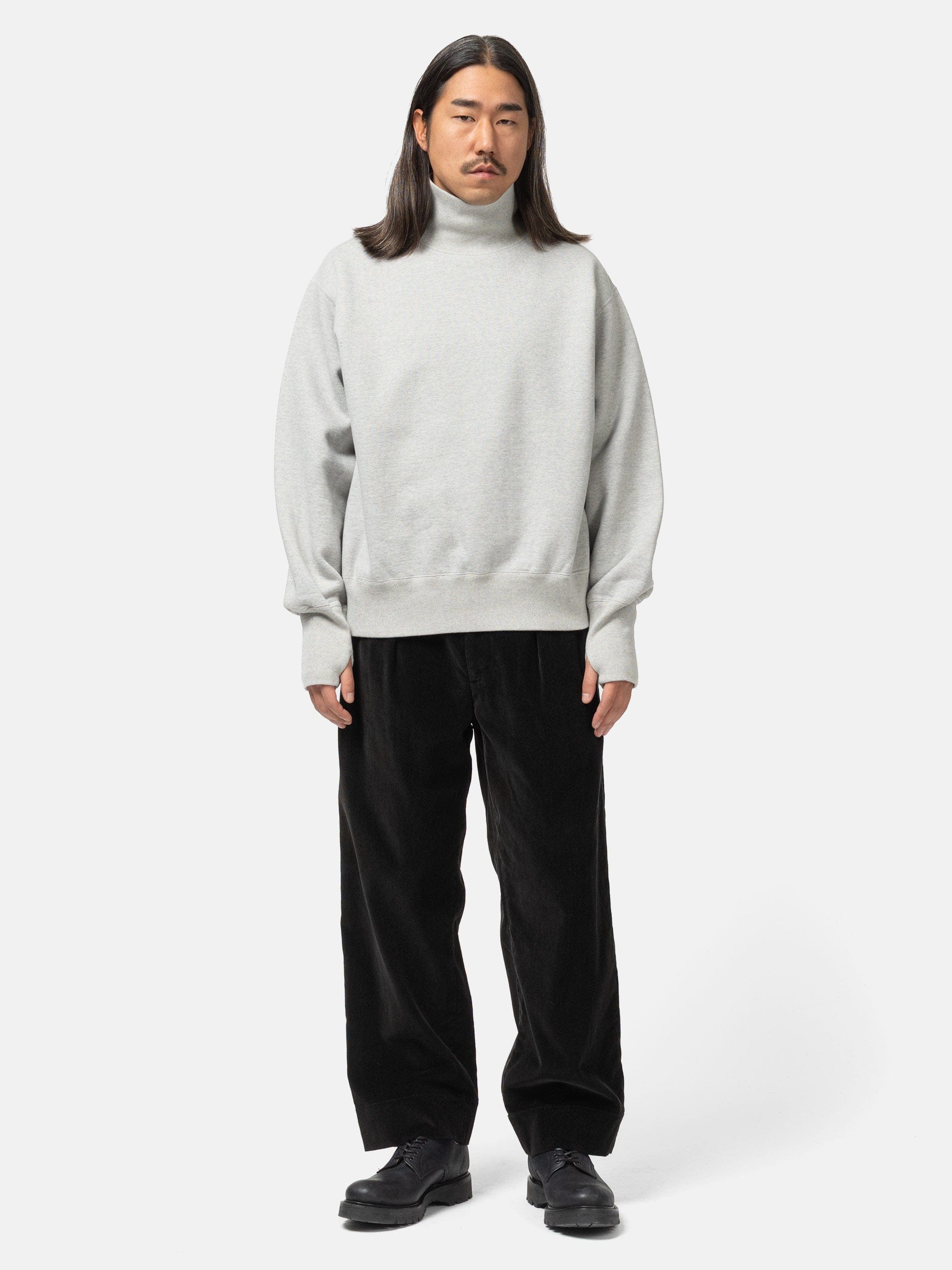 Unlikely Simple Sweat Turtle Neck Gray