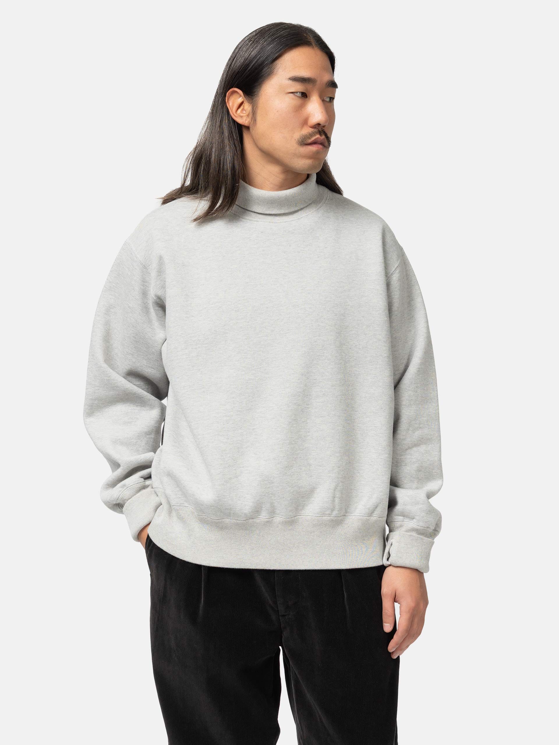 Unlikely Simple Sweat Turtle Neck Gray