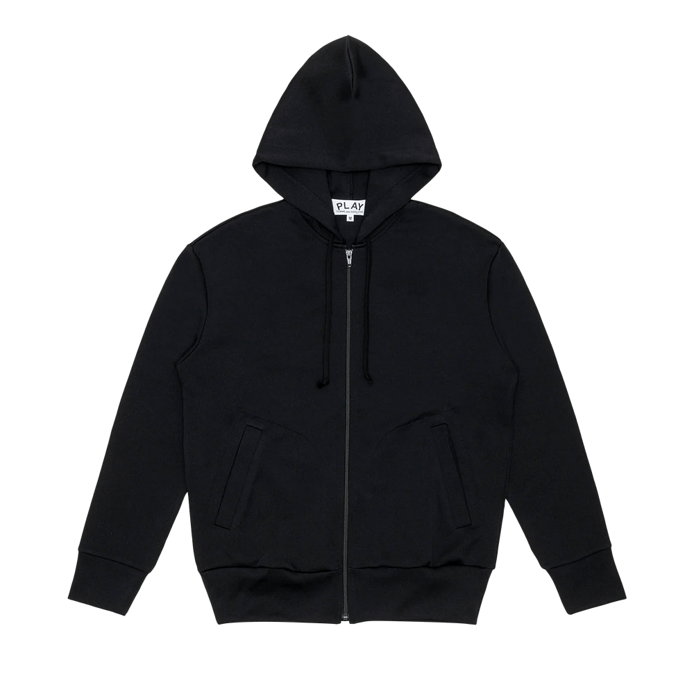 Comme des Garçons PLAY Back Emblem Zip Hoodie Black