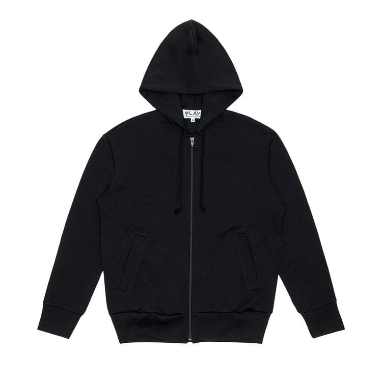 Comme des Garçons PLAY Back Emblem Zip Hoodie Black