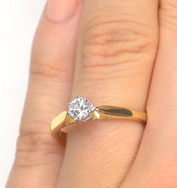 Diamond Low Set Chloe Lab Diamond Engagement Ring 0.25CT G/SI1 18K Gold
