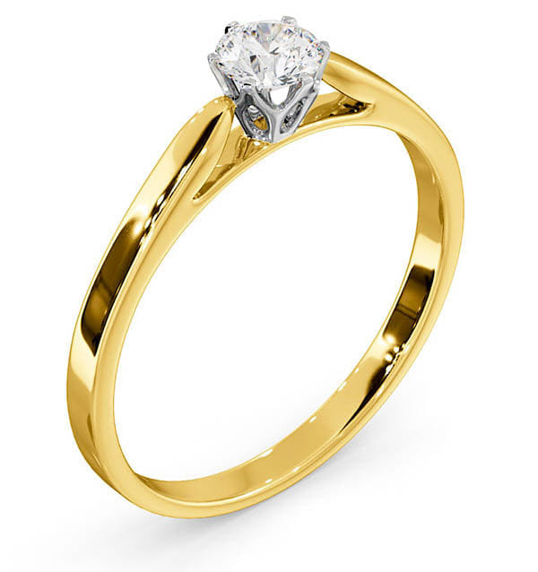Diamond Low Set Chloe Lab Diamond Engagement Ring 0.33CT G/SI1 18K Gold