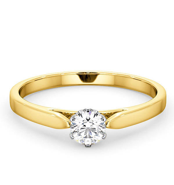 Diamond Low Set Chloe Lab Diamond Engagement Ring 0.33CT G/SI1 18K Gold