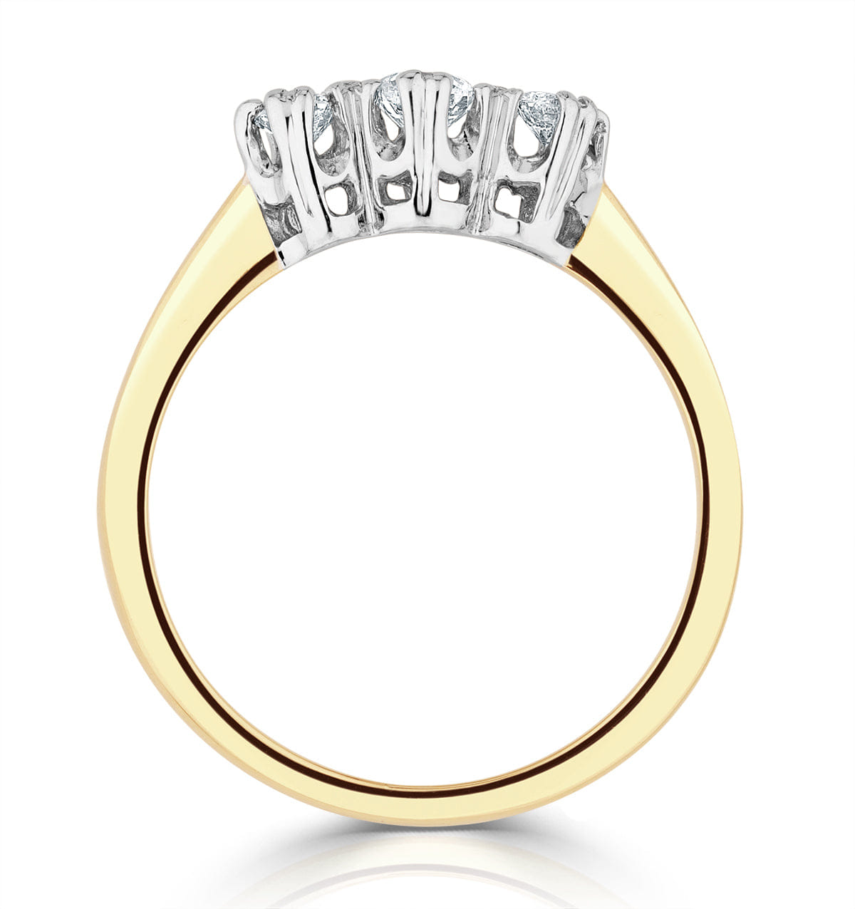 Diamond Emily 18K Gold 3 Stone Diamond Ring 0.33CT