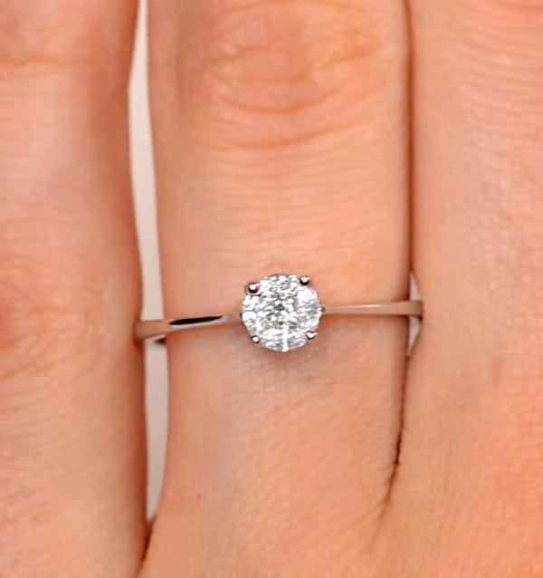 Diamond Galileo 0.50ct Look Diamond 0.17ct And Platinum Ring