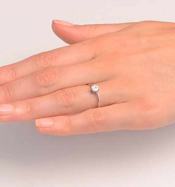 Diamond Galileo 0.50ct Look Diamond 0.17ct And Platinum Ring