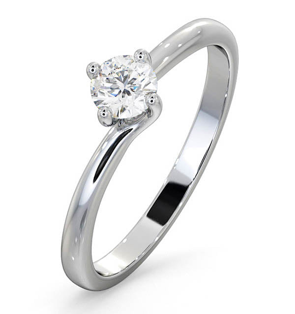 Diamond Lily Certified Lab Diamond Engagement Ring 0.33CT G/SI1 Platinum