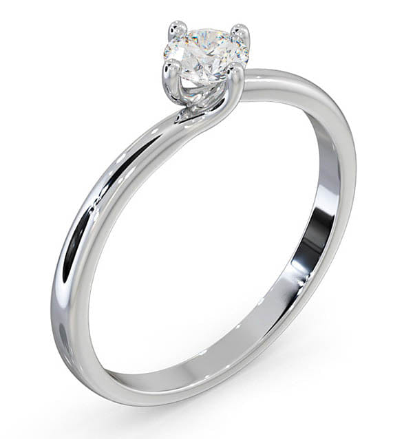 Diamond Lily Certified Lab Diamond Engagement Ring 0.33CT G/SI1 Platinum