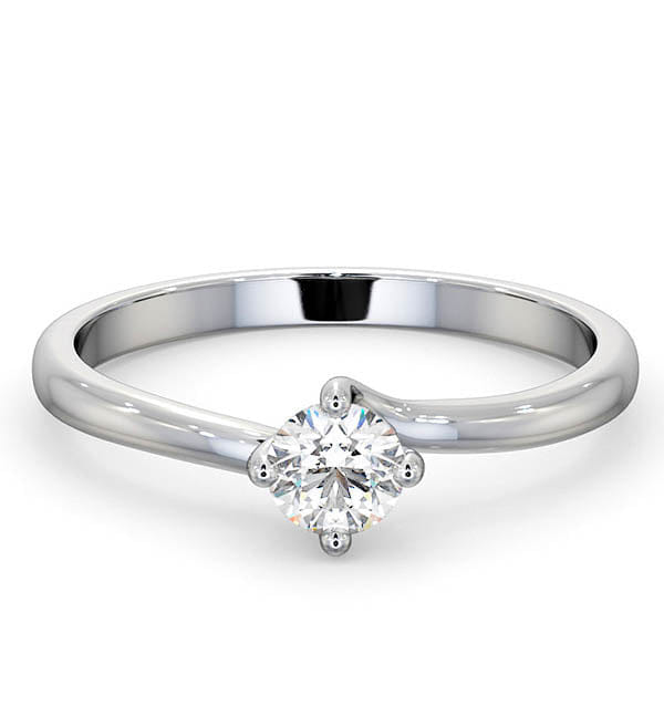 Diamond Lily Certified Lab Diamond Engagement Ring 0.33CT G/SI1 Platinum