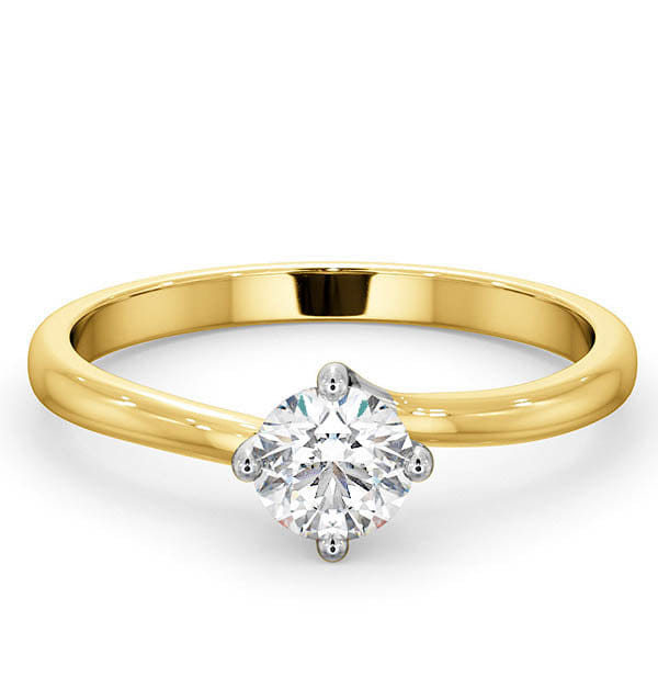 Diamond Half Carat Diamond Engagement Ring Lily Lab G/SI1 18K Gold