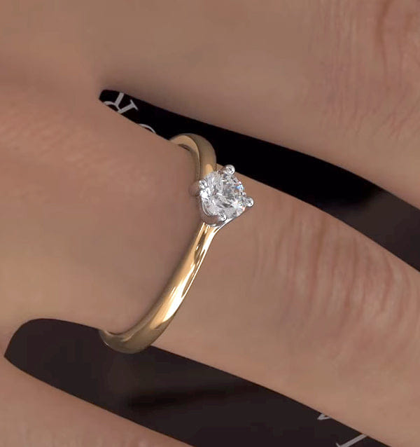 Diamond Half Carat Diamond Engagement Ring Lily Lab G/SI1 18K Gold