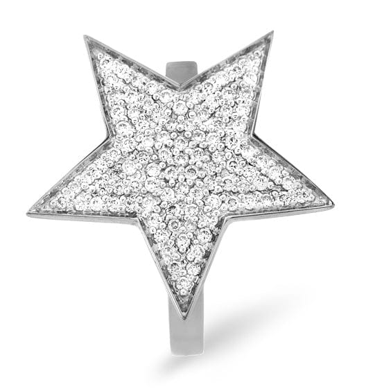 Diamond 18K White Gold Diamond Ring 0.40ct H/si - SIZE O