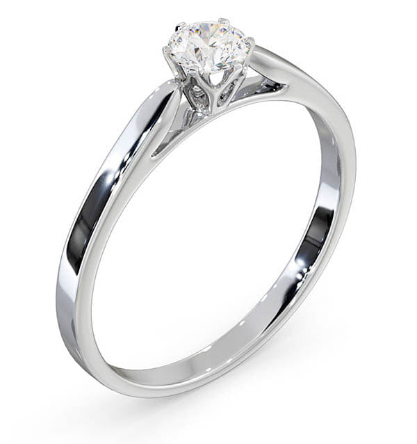 Diamond Low Set Chloe Lab Diamond Engagement Ring 0.33CT G/SI1 18K White Gold
