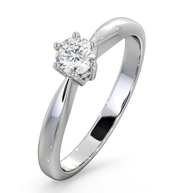 Diamond Engagement Ring High Set Chloe 0.33ct Lab Diamond H/Si in Platinum
