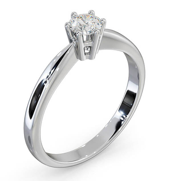 Diamond Engagement Ring High Set Chloe 0.33ct Lab Diamond H/Si in Platinum