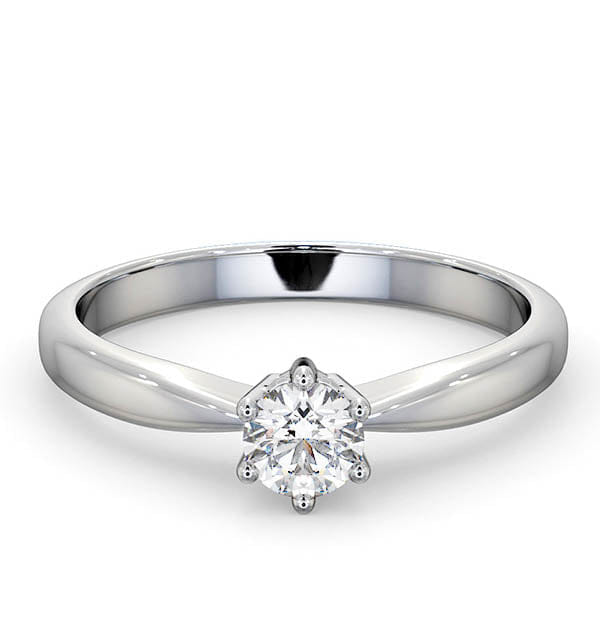 Diamond Engagement Ring High Set Chloe 0.33ct Lab Diamond H/Si in Platinum