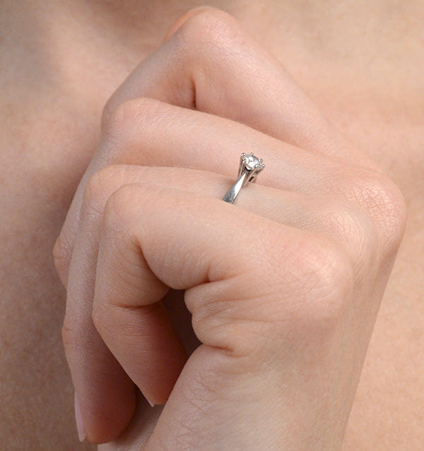 Diamond Engagement Ring High Set Chloe 0.33ct Lab Diamond H/Si in Platinum