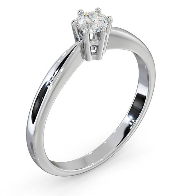Diamond Engagement Ring High Set Chloe 0.25ct Lab Diamond H/Si in 18KW Gold