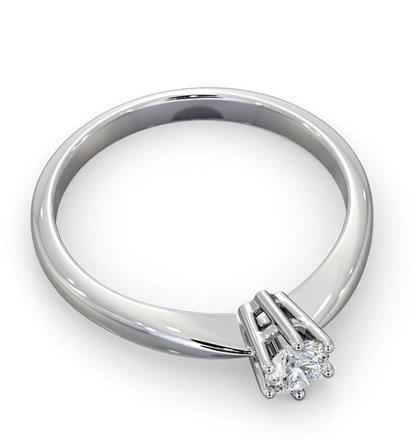 Diamond Engagement Ring High Set Chloe 0.25ct Lab Diamond H/Si in 18KW Gold