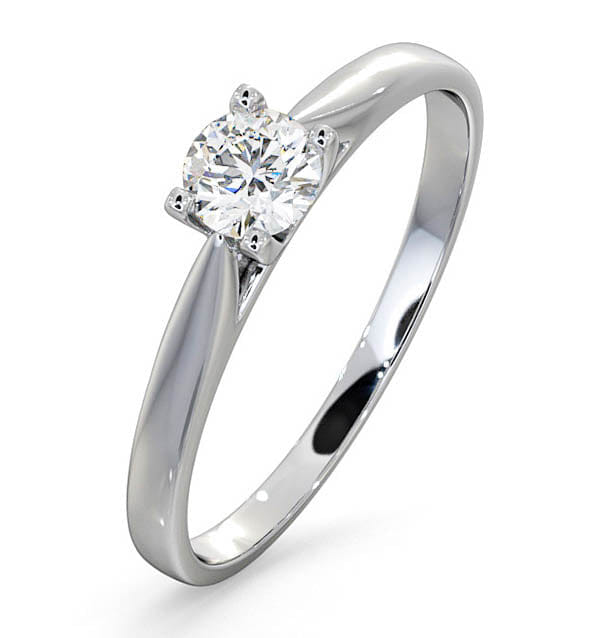 Diamond Engagement Ring Grace 0.33ct Lab Diamond H/Si in Platinum