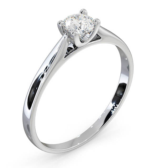 Diamond Engagement Ring Grace 0.33ct Lab Diamond H/Si in Platinum