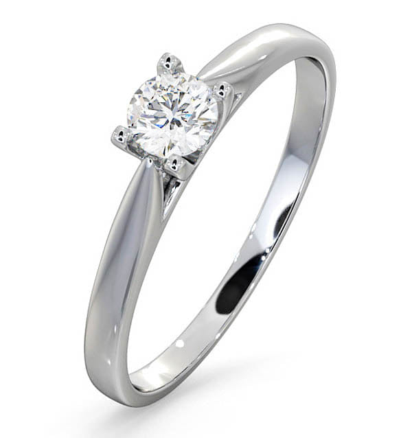 Diamond Engagement Ring Grace 0.25ct Lab Diamond H/Si in 18K White Gold