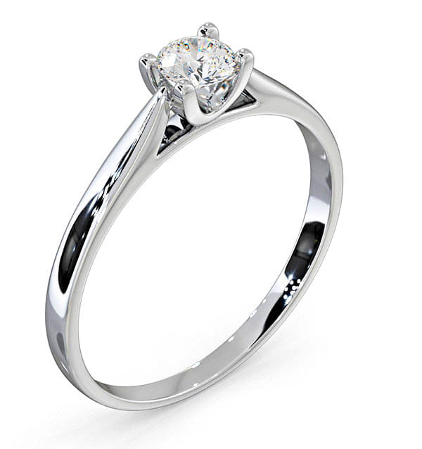 Diamond Engagement Ring Grace 0.25ct Lab Diamond H/Si in 18K White Gold