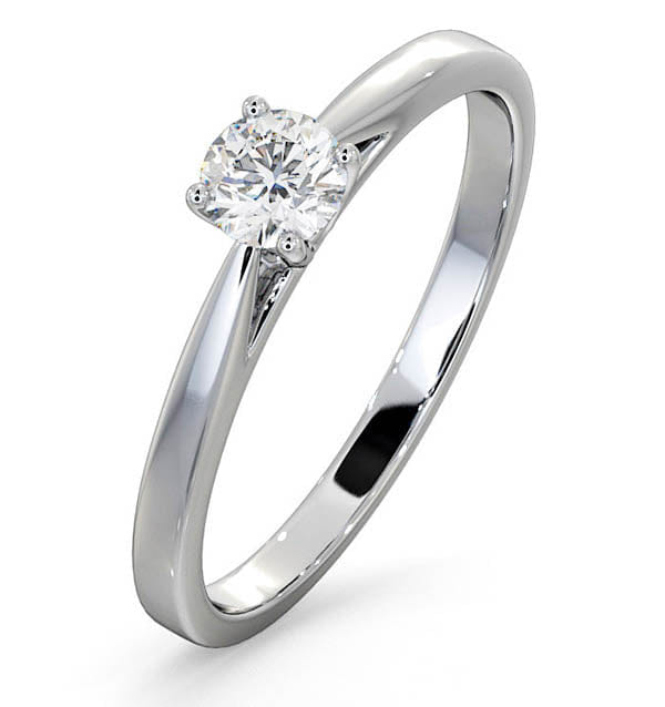 Diamond Engagement Ring Elysia 0.33ct Lab Diamond H/Si in Platinum