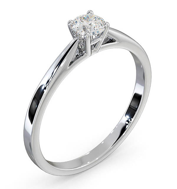 Diamond Engagement Ring Elysia 0.33ct Lab Diamond H/Si in Platinum