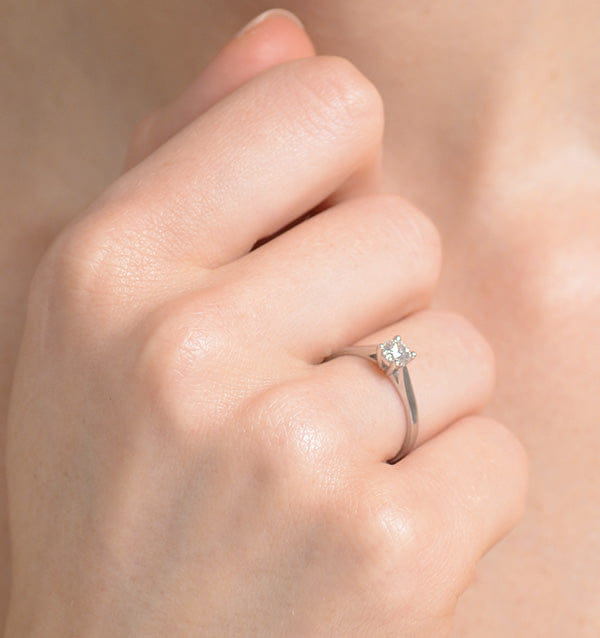 Diamond Engagement Ring Elysia 0.33ct Lab Diamond H/Si in Platinum