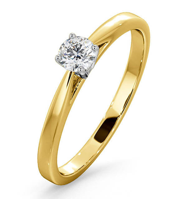 Diamond Engagement Ring Elysia 0.25ct Lab Diamond G/Vs in 18K Gold