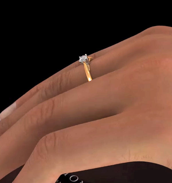 Diamond Engagement Ring Elysia 0.25ct Lab Diamond G/Vs in 18K Gold