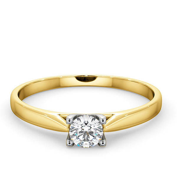 Diamond Certified Grace 18K Gold Diamond Engagement Ring 0.25CT